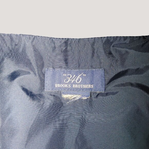 Brooks Brothers 346 Womens Black Quilted Down Puffer Jacket Size L Button Zip - Picture 5 of 8